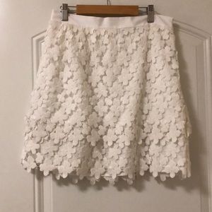 Club Monaco Alvildah Tiered Lace Mini Skirt